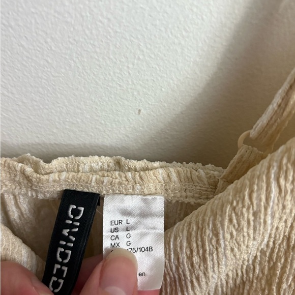 H&M Cream Tiered Ruffled Sundress large - Picture 6 of 7